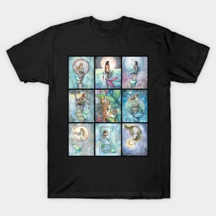 Nine Mermaids in One Fantasy Art by Molly Harrison T-Shirt